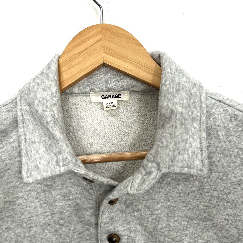 Garage Cropped Polo Sweatshirt Gray Size M - Picture 2 of 8